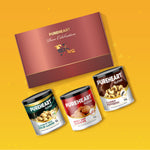 PUREHEART Onam Gift Hamper Flavors of Venice, Pepper & Fiery Hot Cashews (333g, each), Cadbury Bournville Dark Chocolate with Gift Card,  Premium Dry Fruits