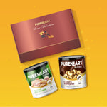 PUREHEART Onam Gift Hamper Pepperfry Cashews (333g) and Salted Pistachio (300g), Cadbury Bournville Dark Chocolate with  Gift Card,