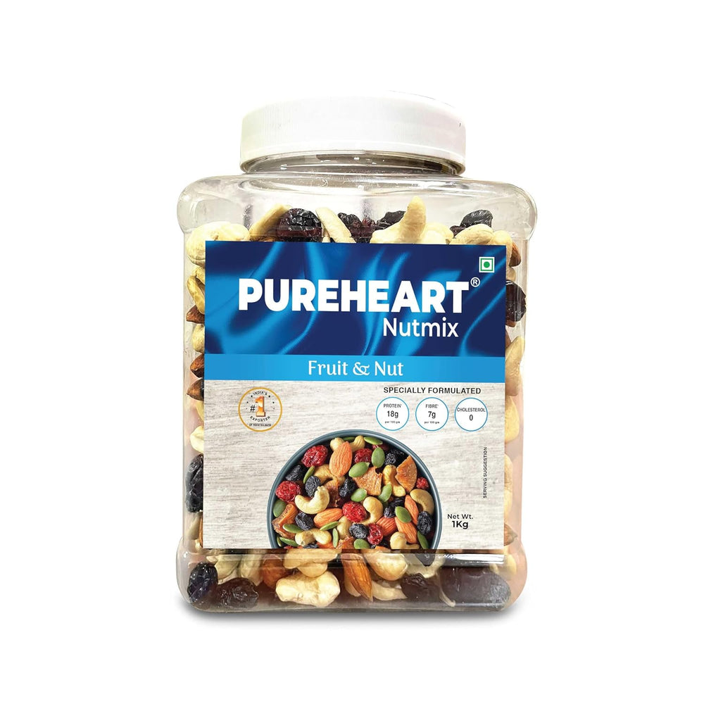 Pureheart Nutmix Fruit & Nuts  Natural Premium Mix Nuts (Cashews, Almonds, Raisins, Cranberries) Delicious & Crunchy Dry Fruits