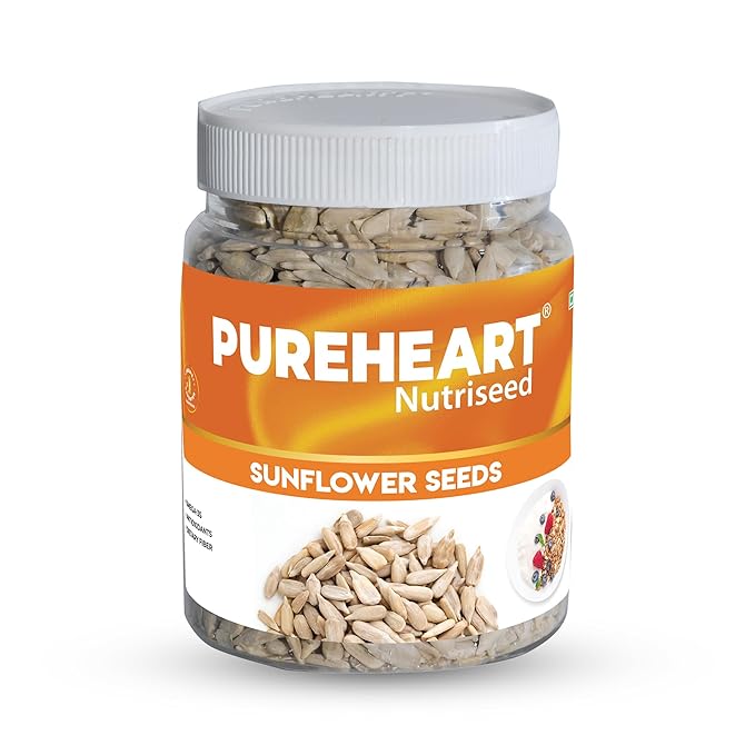 Pureheart Premium Raw Sunflower Seeds for Eating - Protein, Fibre and Antioxidants Rich Superfood for Heart Health, Immune Support, Healthy Diet Snack for Skin