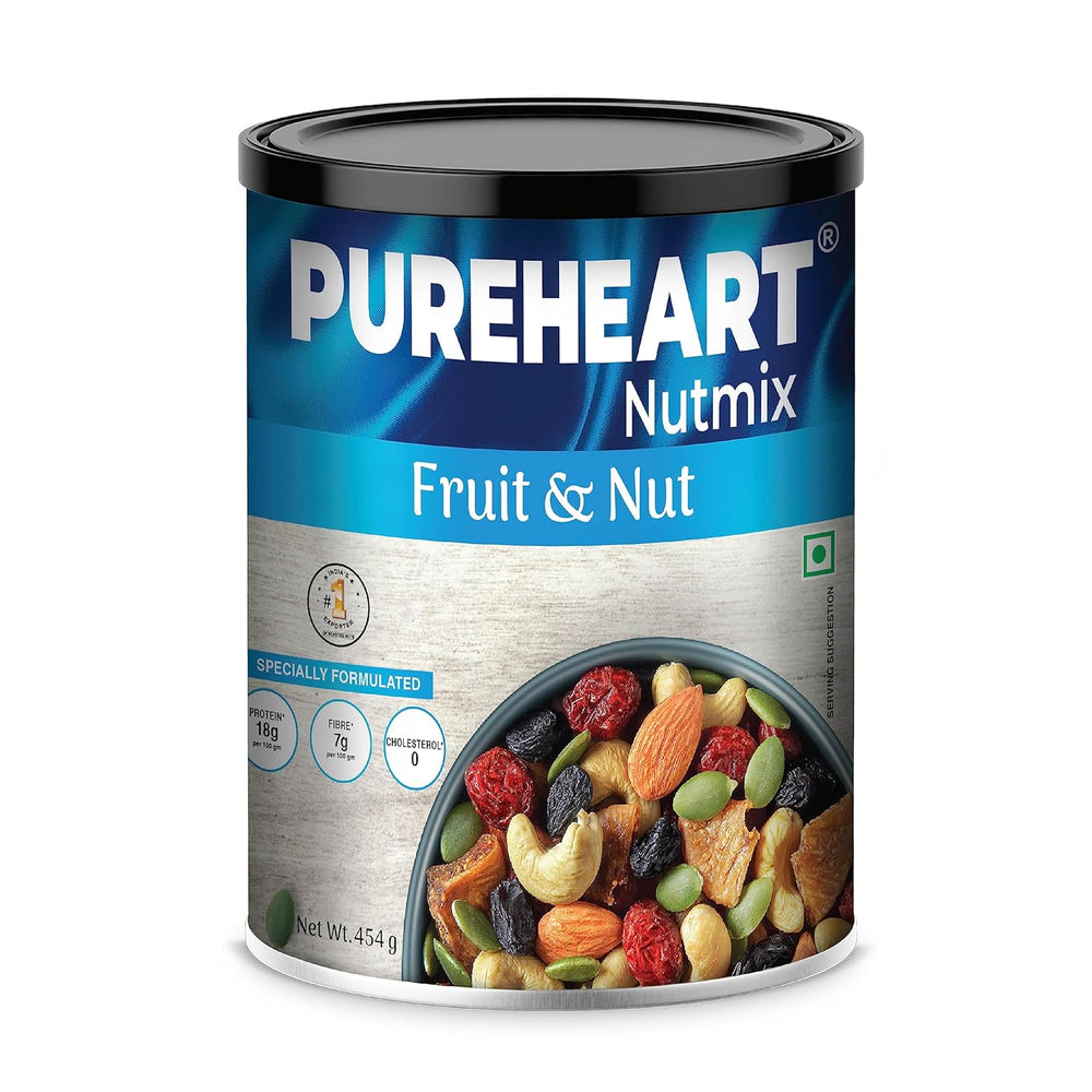 Pureheart Nutmix Fruit & Nuts  Natural Premium Mix Nuts (Cashews, Almonds, Raisins, Cranberries) Delicious & Crunchy Dry Fruits