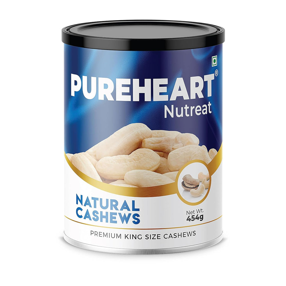 PUREHEART Nutreat Natural Cashews  Premium Whole Crunchy & Delicious Cashewnuts/Kaju/Dry Fruit