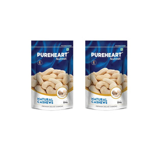 PUREHEART Nutreat Natural Cashews  Premium Whole Crunchy & Delicious Cashewnuts/Kaju/Dry Fruit