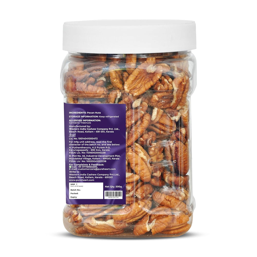 Pureheart Premium Pecan Nuts 180g | Premium Natural Pecans | Healthy Dry Fruits Snack | Rich in Protein, Fibre & Antioxidants | Ideal for Snacking & Baking