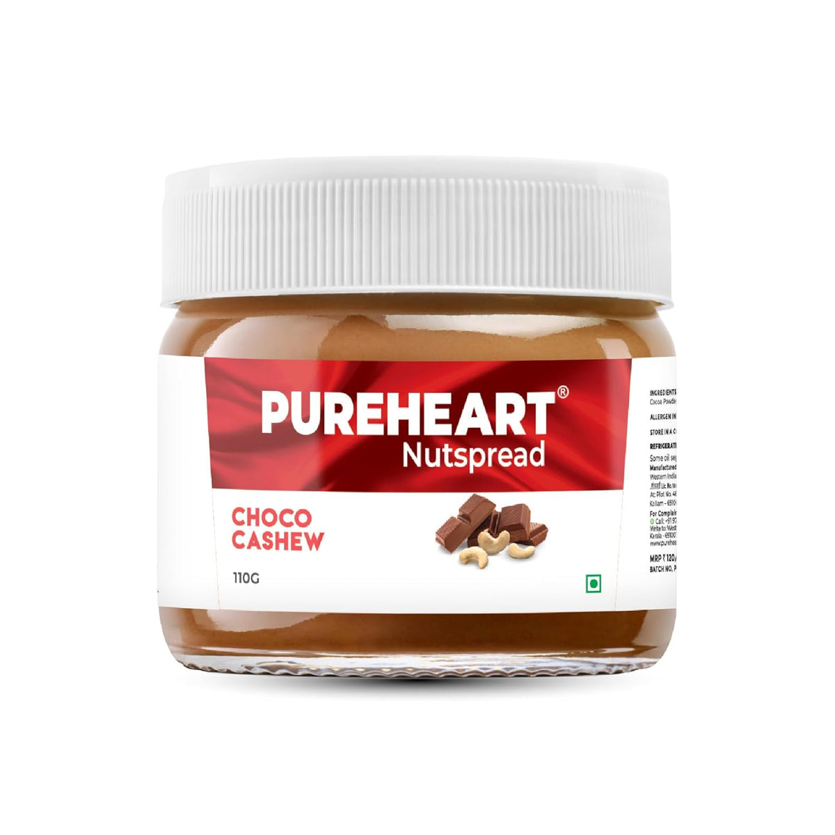 Pureheart Nut Spread Choco Cashew - Nutty Chocolate Cashew Spread for Breakfast, Bread/Toast, Sandwich