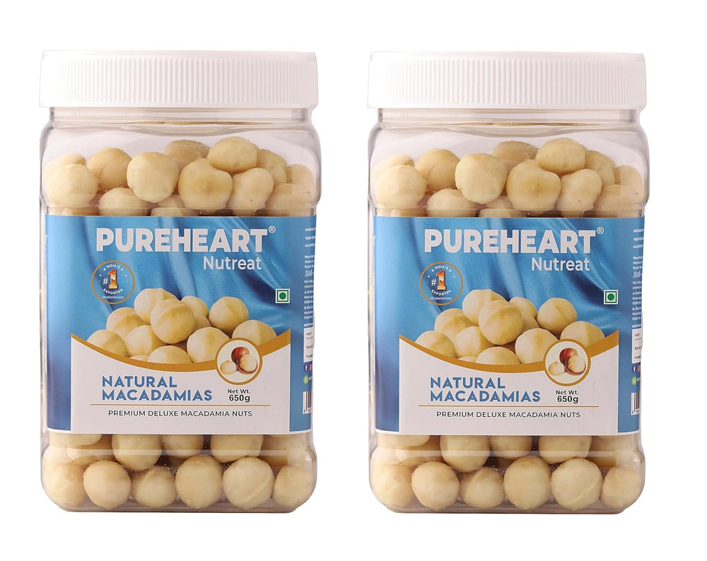 Pureheart Natural Macadamia , Premium Australian Macadamia Nuts, Rich in Antioxidants - Whole, Exotic, and Crunchy Dry Fruits, Ideal Snacks, No Additives