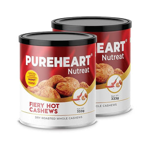 Pureheart Fiery Hot Cashews Can