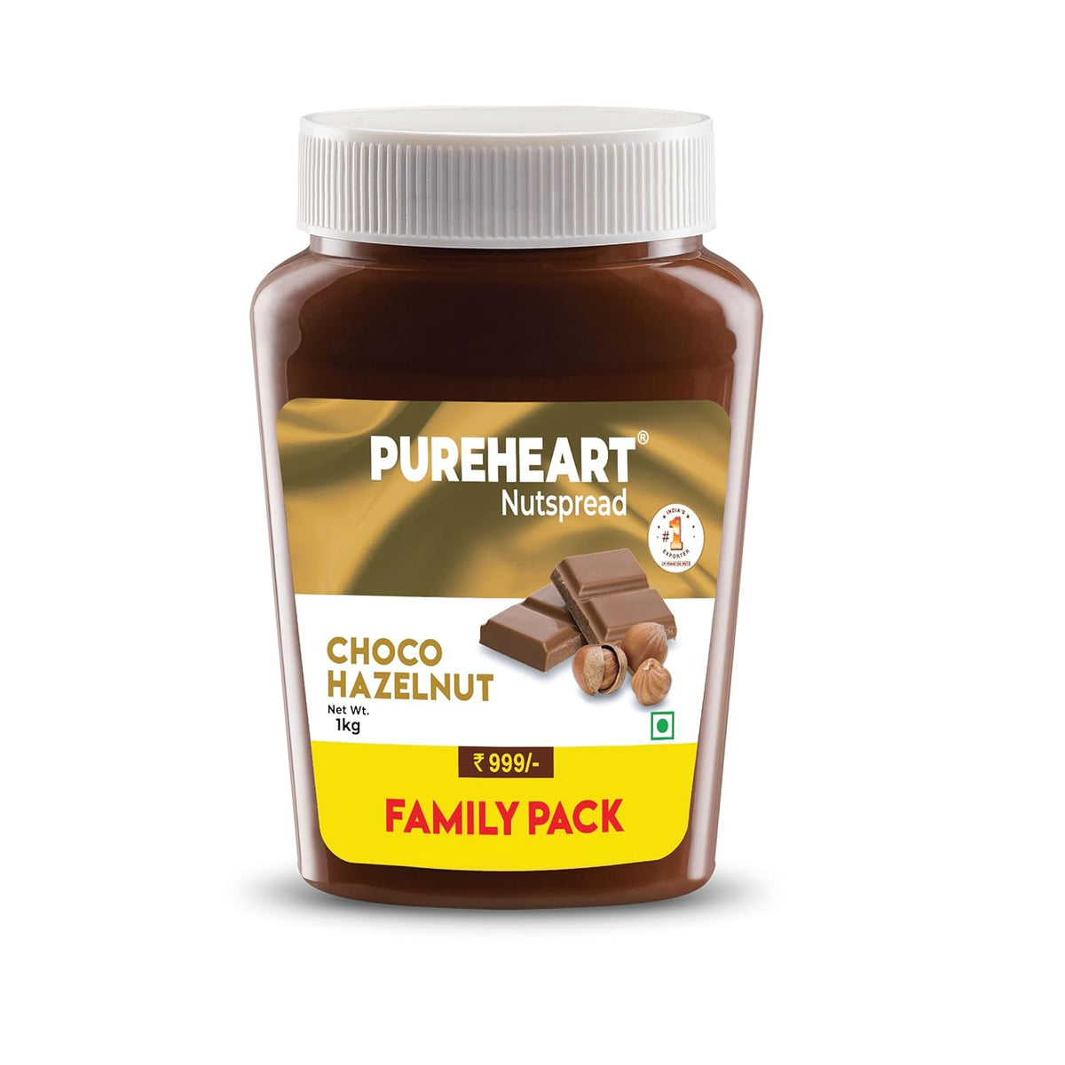 Pureheart Choco Hazelnut Nutspread. Delicious, Smooth & Creamy Snack, Nutty Chocolate Hazelnut Spread for Breakfast