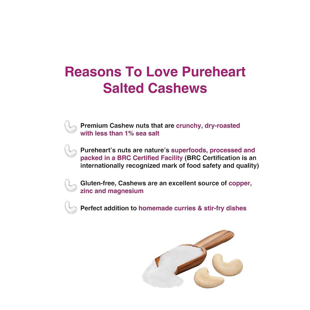 Pureheart Whole Salted Cashews