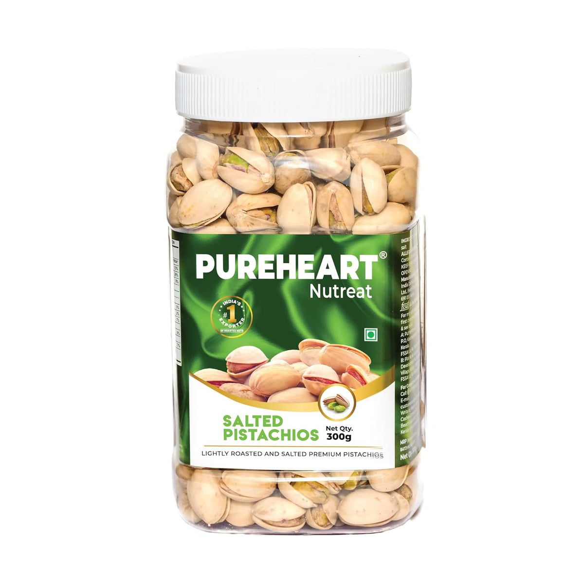 Pureheart Nutreat Salted Pistachios  Natural Premium Lightly Roasted Dry Fruit - Delicious & Crunchy Pista