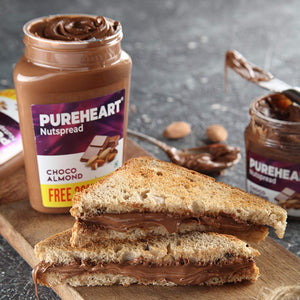 Pureheart Choco Almond Nut Spread - Delicious, Smooth and Creamy Snack, Nutty Chocolate Almond Spread for Breakfast