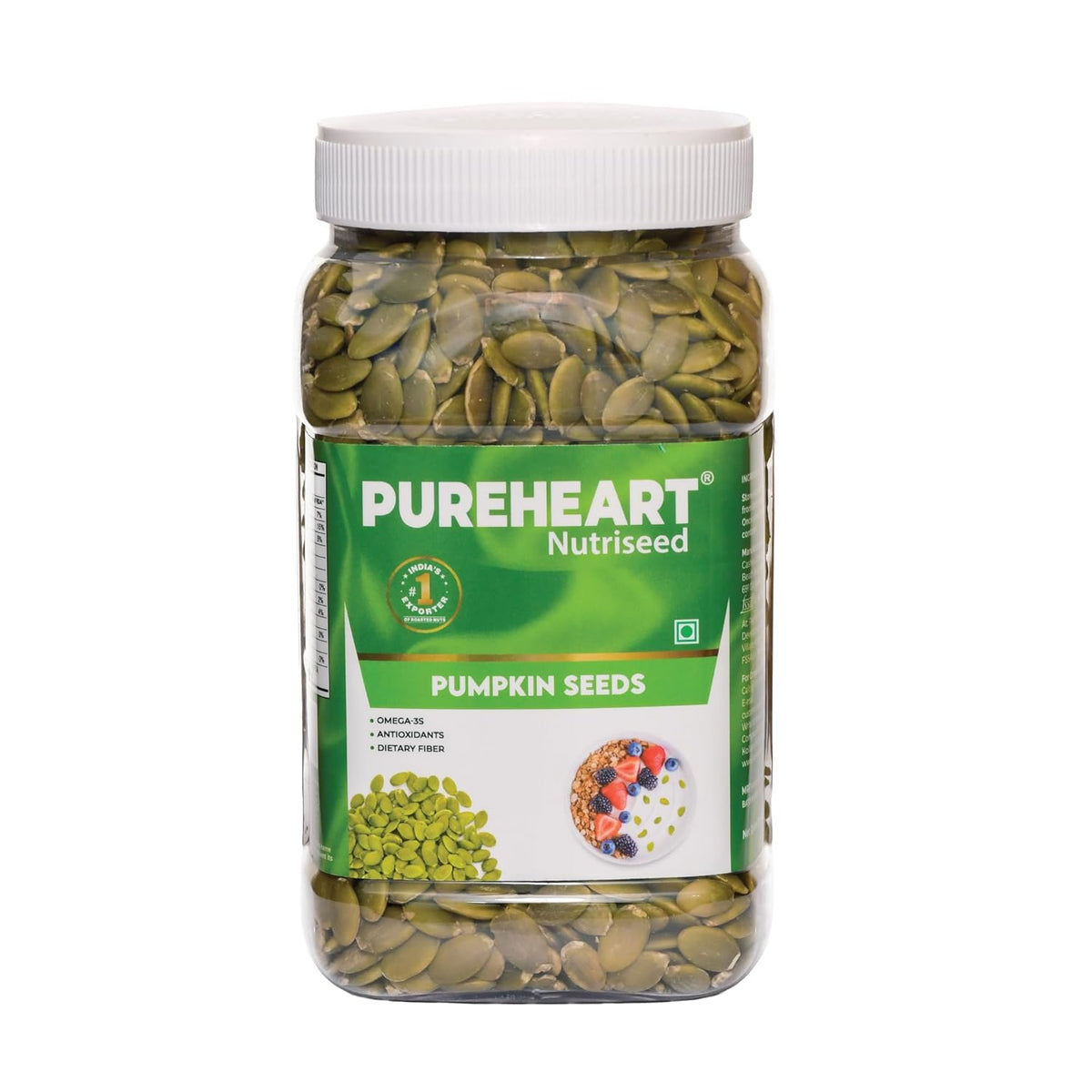 Pureheart Premium Raw Pumpkin Seeds for Snacking/Topping  Superfood for Heart Health, Digestion & Immune Support, Rich in Protein, Fibre, Healthy Diet Snacks