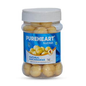 Pureheart Natural Macadamia , Premium Australian Macadamia Nuts, Rich in Antioxidants - Whole, Exotic, and Crunchy Dry Fruits, Ideal Snacks, No Additives