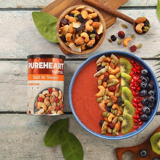 Pureheart Nutmix Combo of Lime & Spice Fruit & Nuts, Natural Fruit & Nuts and Salt & Sweet Dry Fruits