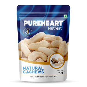 PUREHEART Nutreat Natural Cashews  Premium Whole Crunchy & Delicious Cashewnuts/Kaju/Dry Fruit