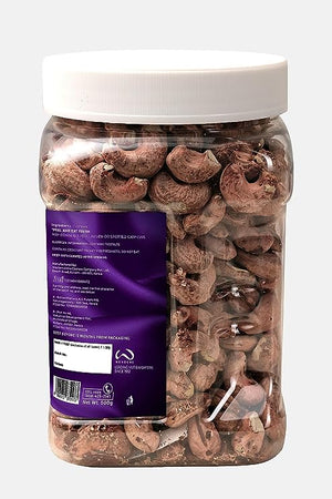 Pureheart Borma Cashews/Skin Unpeeled Cashews  Natural Whole Cashews - Nutty Flavor Cashew Nuts with Skin - Reusable Jar