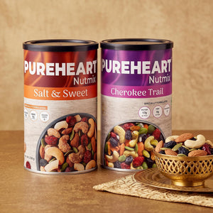 PUREHEART Diwali Gift Hamper | Trail Mix, Salt & Sweet Nutmix 230g, Card
