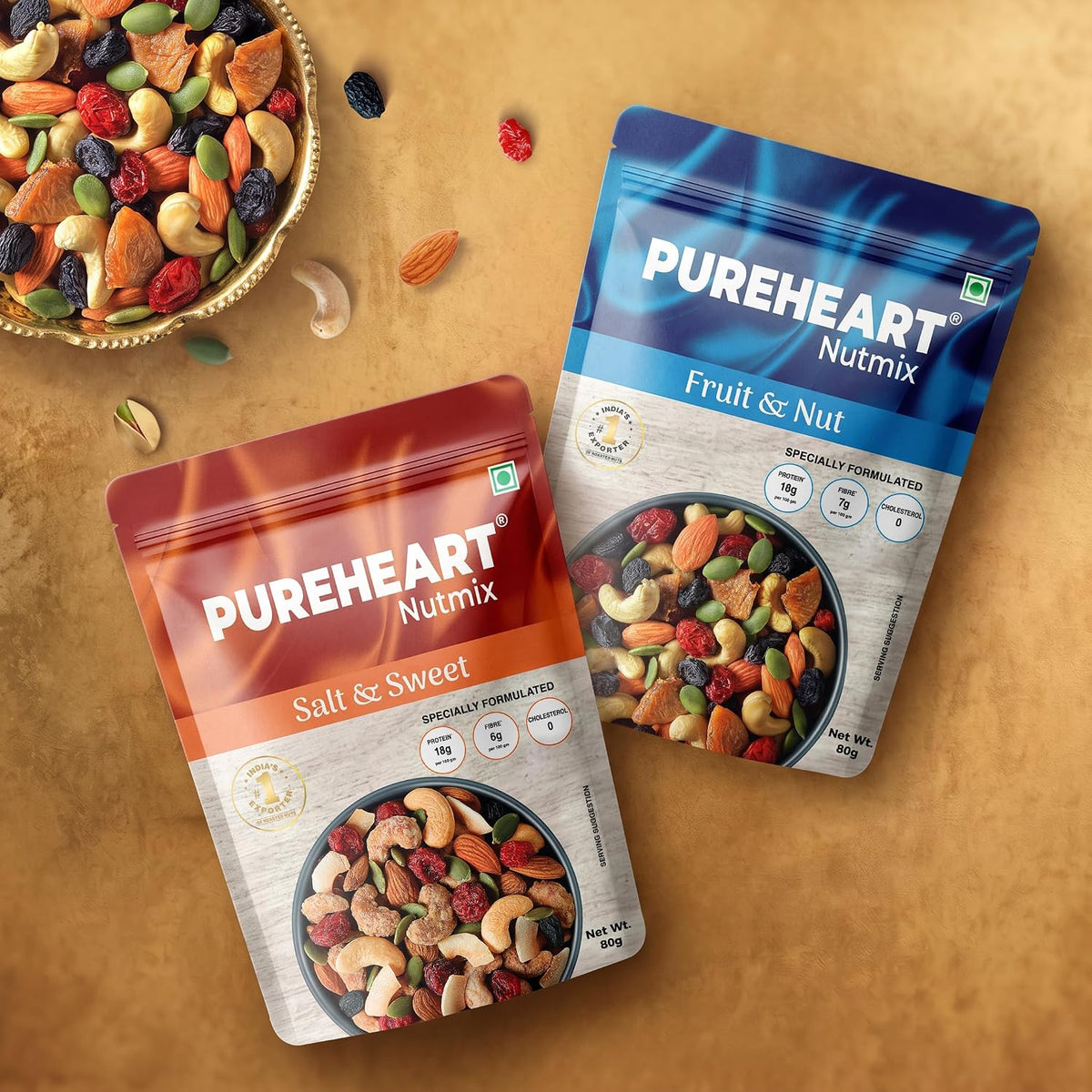 PUREHEART Diwali Gift Hamper - Exotic Nuts & Dry Fruits,Ganpati Diya & Card