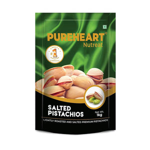 Pureheart Nutreat Salted Pistachios  Natural Premium Lightly Roasted Dry Fruit - Delicious & Crunchy Pista