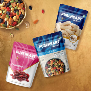 PUREHEART Diwali Gift Hamper - Exotic Nuts & Dry Fruits,Ganpati Diya & Card