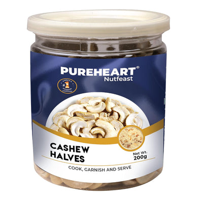 Pureheart Split Cashew Halves (200 gm) Premium Crunchy Cashewnuts/Tukda Kaju/Dry Fruit