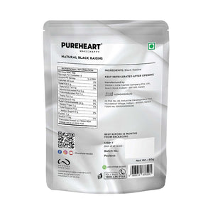 Pureheart Nutreat Premium Natural Black Raisins (80 gm) Kali Kishmish/Manuka, Dry Fruits Snack - Rich in Antioxidants