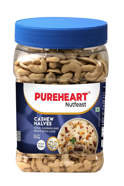 Pureheart Split Cashew Halves (200 gm) Premium Crunchy Cashewnuts/Tukda Kaju/Dry Fruit