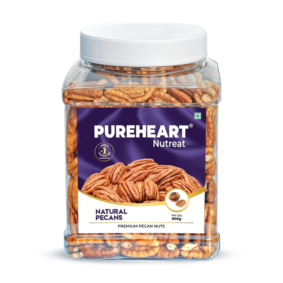 Pureheart Premium Pecan Nuts 180g | Premium Natural Pecans | Healthy Dry Fruits Snack | Rich in Protein, Fibre & Antioxidants | Ideal for Snacking & Baking