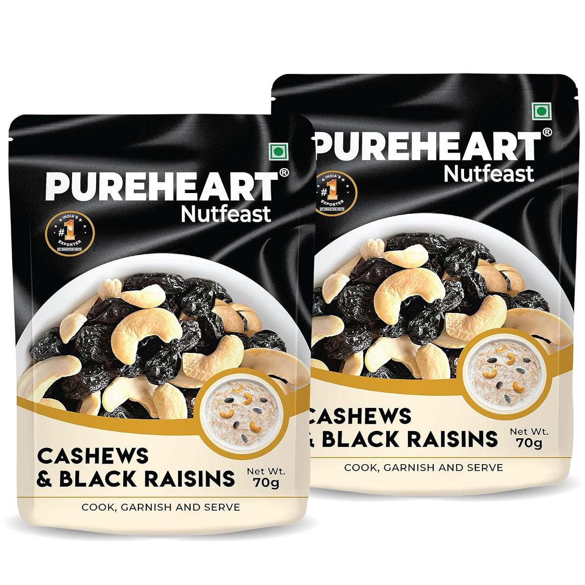 Pure Basics Raisins Pureheart Nutfeast Premium Black Raisins & Natural Cashews