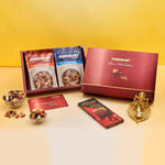 PUREHEART Diwali Gift Hamper - Combo of Fruit & Nut, Sweet & Salt Nutmix (80 g, each) with Bournville Dark Chocolate, Ganapati Diya and Happy Diwali Card, Dry Fruits Gift Box