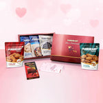 PUREHEART Pure Celebration Premium Valentine Gift Box | Dry Fruits Hamper For Her | Natural & Fiery Hot Cashews, Fruit & Nut Nutmix, Raisins, Almonds | Bournville Chocolate & Wishing Card