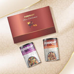 PUREHEART Pure Celebration Premium Wedding Gift Box | Dry Fruits Gift Hamper For Couples | Cherokee Trail Mix (230g) and Salt & Sweet Nutmix (200g) | Bournville Chocolate & Wishing Card | Ganpati Diya