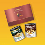 PUREHEART Onam Gift Hamper Peeled Almonds Flavors of Venice, Pepperfry Cashews (333g, each), Cadbury Bournville Dark Chocolate with Gift Card,