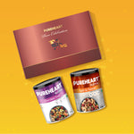 PUREHEART Onam Gift Hamper Cherokee Premium Trail Mix, Sweet & Salt Nutmix (454g, each), Cadbury Bournville Dark Chocolate with  Gift Card