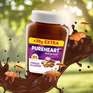 Pureheart Choco Almond Nut Spread - Delicious, Smooth and Creamy Snack, Nutty Chocolate Almond Spread for Breakfast