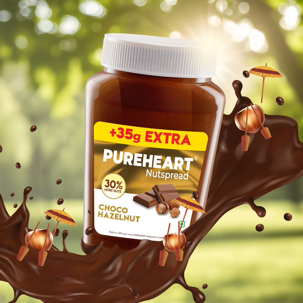 Pureheart Choco Hazelnut Nutspread. Delicious, Smooth & Creamy Snack, Nutty Chocolate Hazelnut Spread for Breakfast