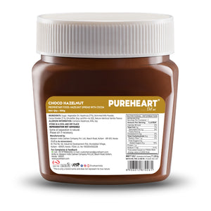Pureheart Choco Hazelnut Nutspread. Delicious, Smooth & Creamy Snack, Nutty Chocolate Hazelnut Spread for Breakfast