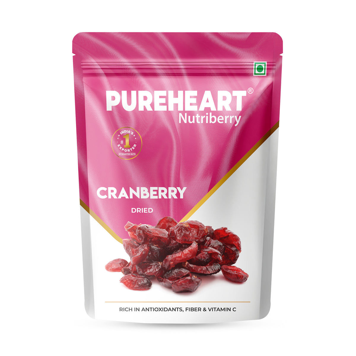Pureheart Dried Cranberries 80g | Naturally Sweet & Tangy Cranberry Dry Fruit | Healthy Snack, Antioxidant Rich, High Fiber Superfood | Cranberry for Salad, Baking & Trail Mix