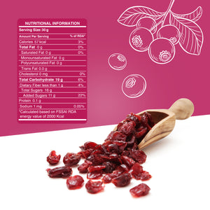 Pureheart Dried Cranberries 80g | Naturally Sweet & Tangy Cranberry Dry Fruit | Healthy Snack, Antioxidant Rich, High Fiber Superfood | Cranberry for Salad, Baking & Trail Mix