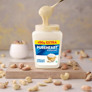 Pureheart Creamy Cashew Spread Online | Back to School Offer with Assured Gifts | Premium Cashew Butter from India’s Leading Roasted Nut Brand | Smooth & Healthy Nut Spread | 350+50gm