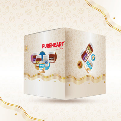 [24 hrs Deal] Pureheart Nut spread Combo of Creamy Cashew (100g), Choco Hazelnut (100g), Choco Almond (100g), Choco Mixed Nut (100g), and Creamy Peanut Butter (200g) | For yummy Breakfast, Snacks | Free - Lunch box worth 299 , Time Table Card, & Name Slip