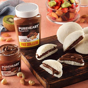 Pureheart Nut Spread Combo of Creamy Cashew (100 gm) Choco Hazelnut (100 gm) and Choco Mixed Nut (100 gm)- Creamy and Nutty Chocolate Spread for Breakfast