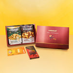 PUREHEART Onam  Hamper Peeled Almonds Flavors of Venice, Pepperfry Cashews (80g, each), Cadbury Bournville Fruit & Nut Dark Chocolate Combo with  Gift Card.