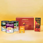 PUREHEART Onam Gift Hamper Salted Cashews, Peeled Almonds Flavours of Venice & Pistachio (333g, each), Cadbury Bournville Dark Chocolate with  Gift Card,