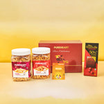 PUREHEART Onam Gift Hamper Salted Cashews, Fiery Hot Cashews (650g, each), Cadbury Bournville Dark Chocolate with Gift Card,  - Premium Dry Fruits Gift