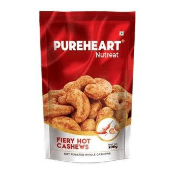 Pureheart Fiery Hot Cashews Pouch