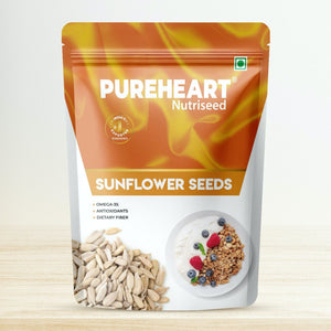 Pureheart Premium Raw Sunflower Seeds for Eating - Protein, Fibre and Antioxidants Rich Superfood for Heart Health, Immune Support, Healthy Diet Snack for Skin