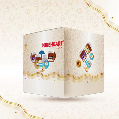 Pureheart Nut Spread Combo (5 Flavours) | Back to School Offer with FREE Diary, Time Table & Name Slip