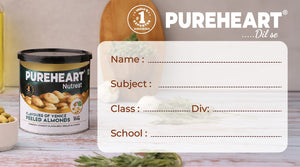 Pureheart Nut Spread Combo (5 Flavours) | Back to School Offer with Free DOMS Kit – Colour Pencils (12 Shades), Water Colour Pens, Crayons, Graphite Pencils, Eraser, Sharpener, Time Table Stamp & Name Slip