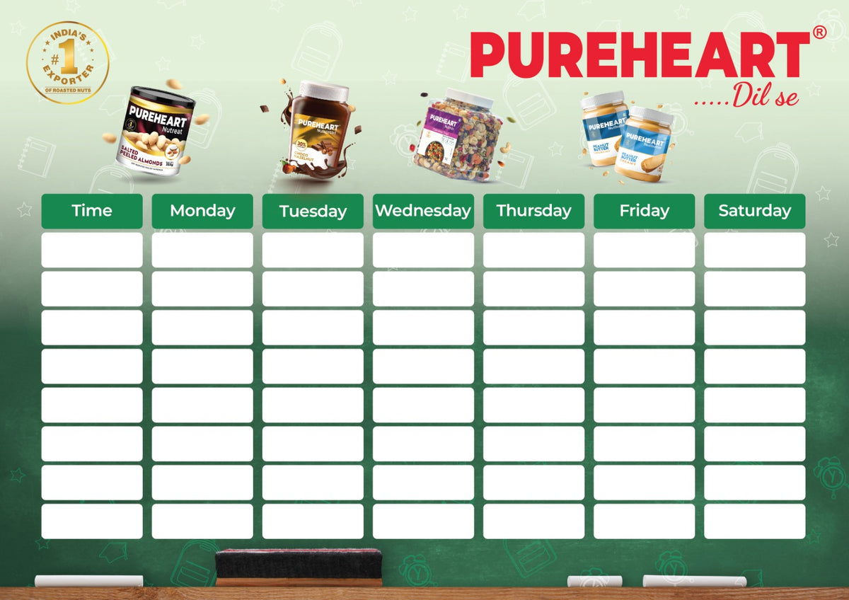 Pureheart Nut Spread Combo (5 Flavours) | Back to School Offer with Free DOMS Kit – Colour Pencils (12 Shades), Water Colour Pens, Crayons, Graphite Pencils, Eraser, Sharpener, Time Table Stamp & Name Slip